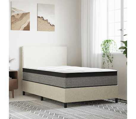 vidaXL Pocket Spring Mattress Medium Plus 107x203 cm King Single Size