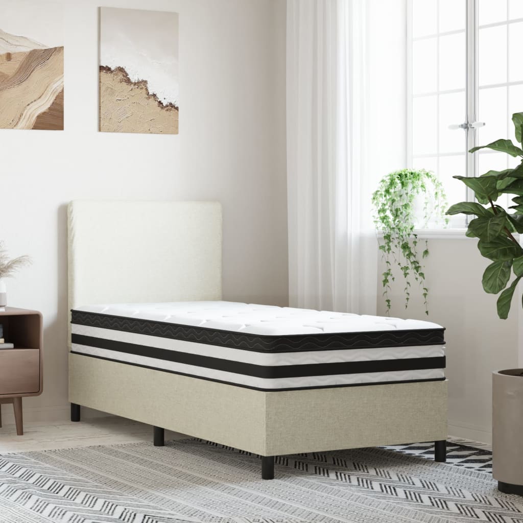 vidaXL Pocketveringmatras middelhard 90x200 cm afbeelding