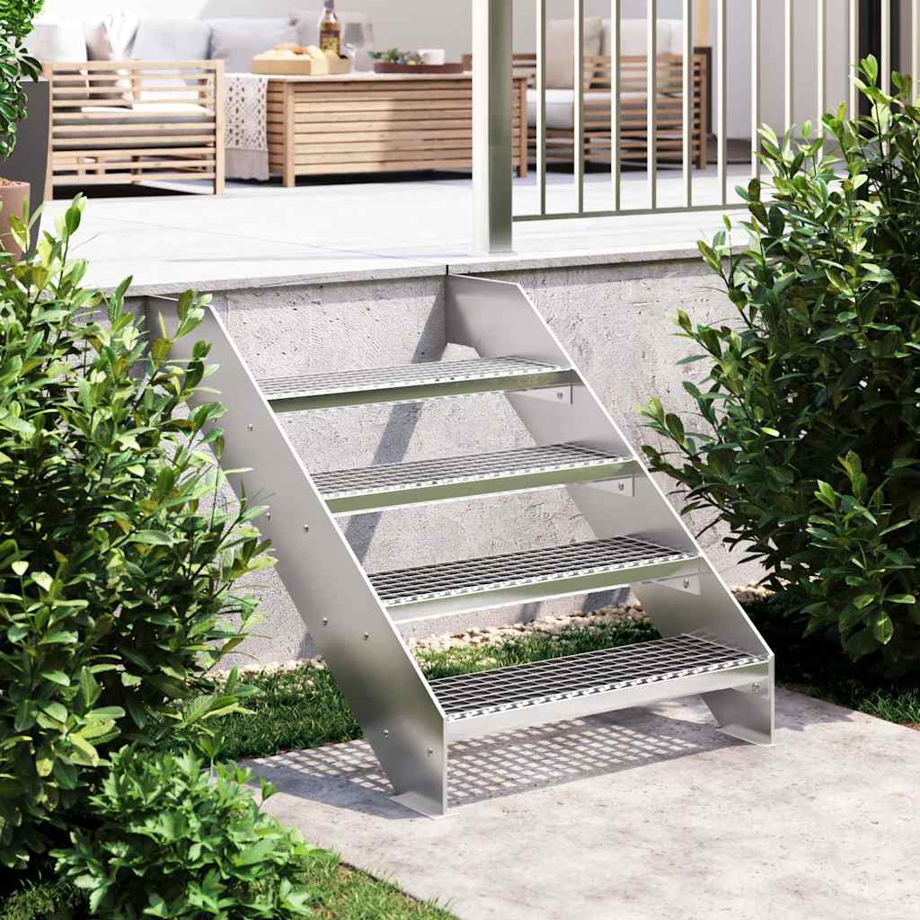 vidaXL Ritiläporras 70x24x7 cm galvanoitu teräs