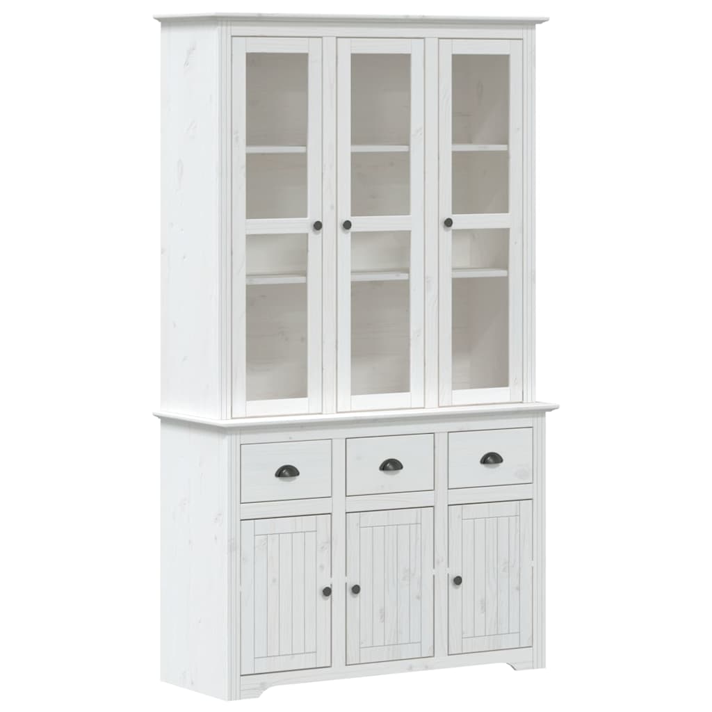 Thumbnail - vidaXL Highboard BODO Weiß 115,5x43x200,5 cm Massivholz Kiefer
