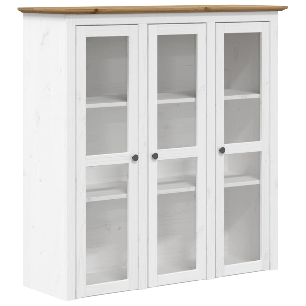 Thumbnail - vidaXL Highboard BODO Weiß Braun 115,5x43x200,5 cm Massivholz Kiefer