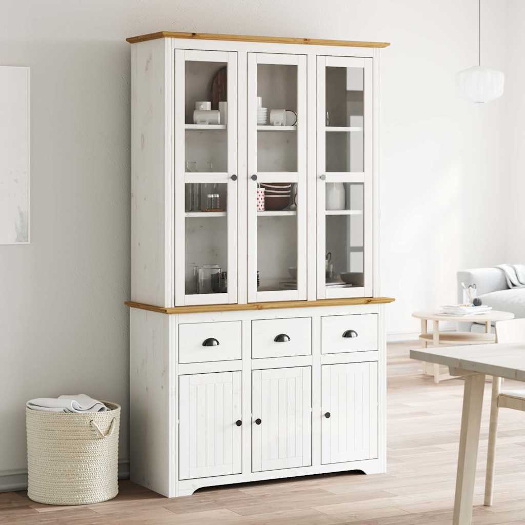 Image of Crossoenza BODO 115,5x43x200,5 cm Massello Pino Bianco e Marrone 3206452