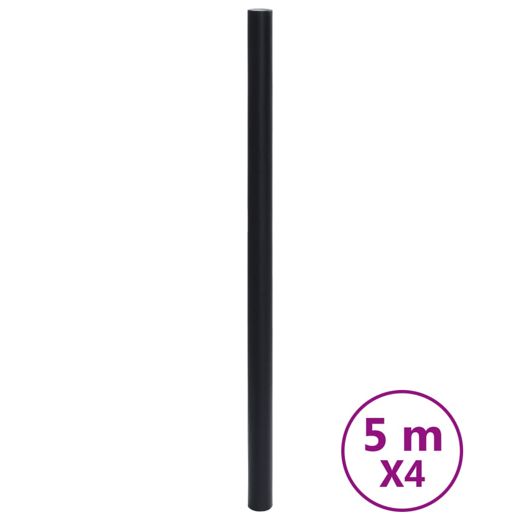 vidaXL Tapety na nábytek samolepicí matné černé 90 x 500 cm PVC