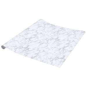 Tapety na nábytek samolepicí mramorově bílé 90 x 500 cm PVC - obrázek 5
