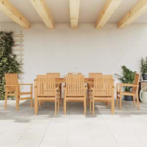 Vrtni stoli 8 kosov 56,5x57,5x91 cm trdna tikovina