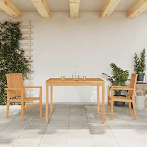 Vrtna jedilna garnitura 3-delna trdna tikovina