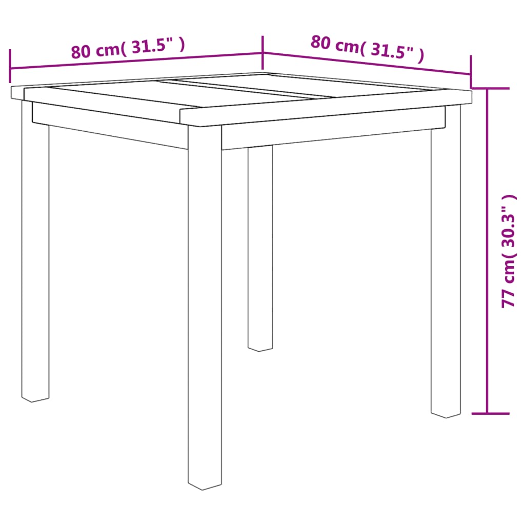 imagem de vidaXL 3 pcs conjunto de jantar para jardim madeira de teca maciça11