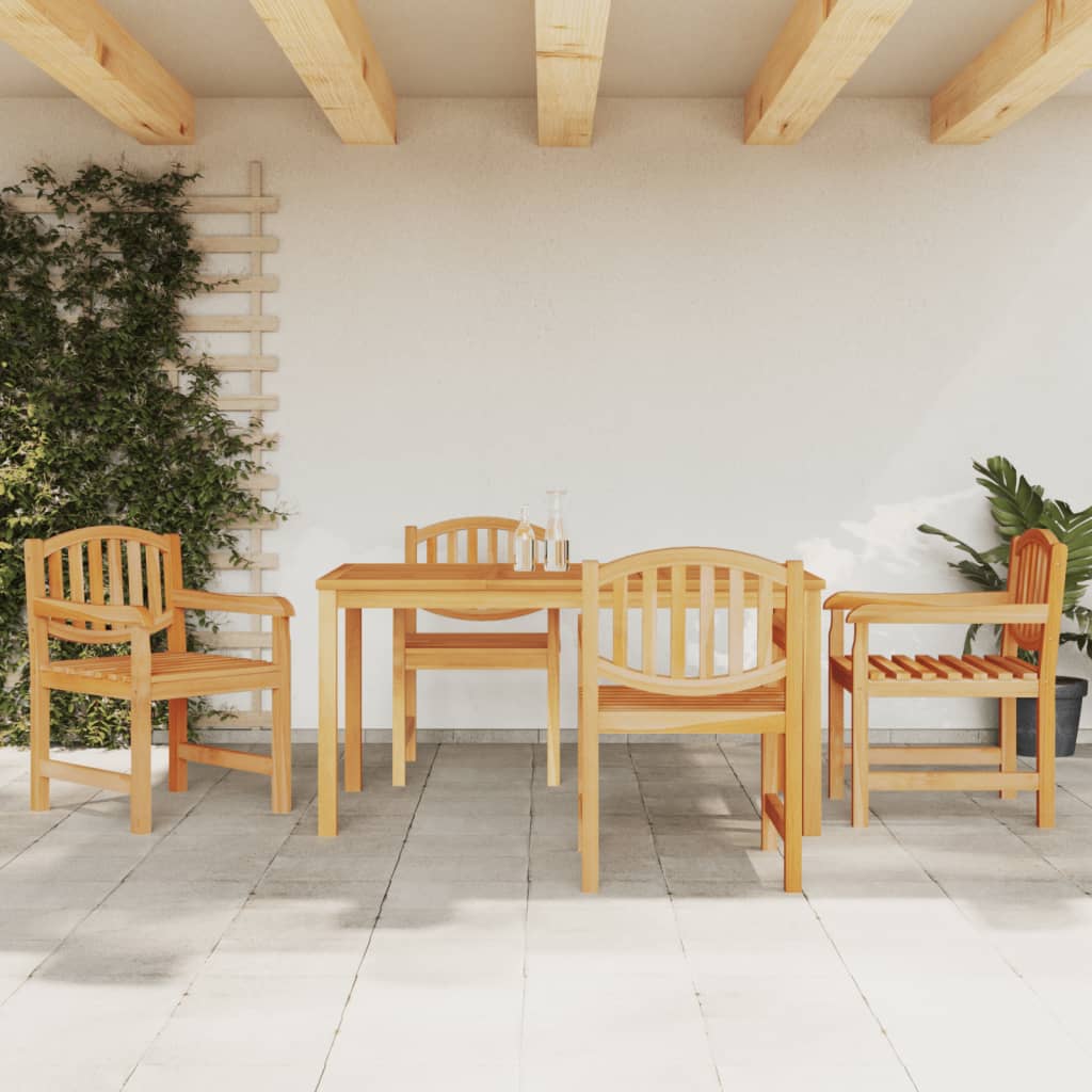 vidaXL 5-tlg. Garten-Essgruppe Massivholz Teak