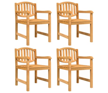 vidaXL Set masă pentru grădină, lemn masiv de tec, 5 piese