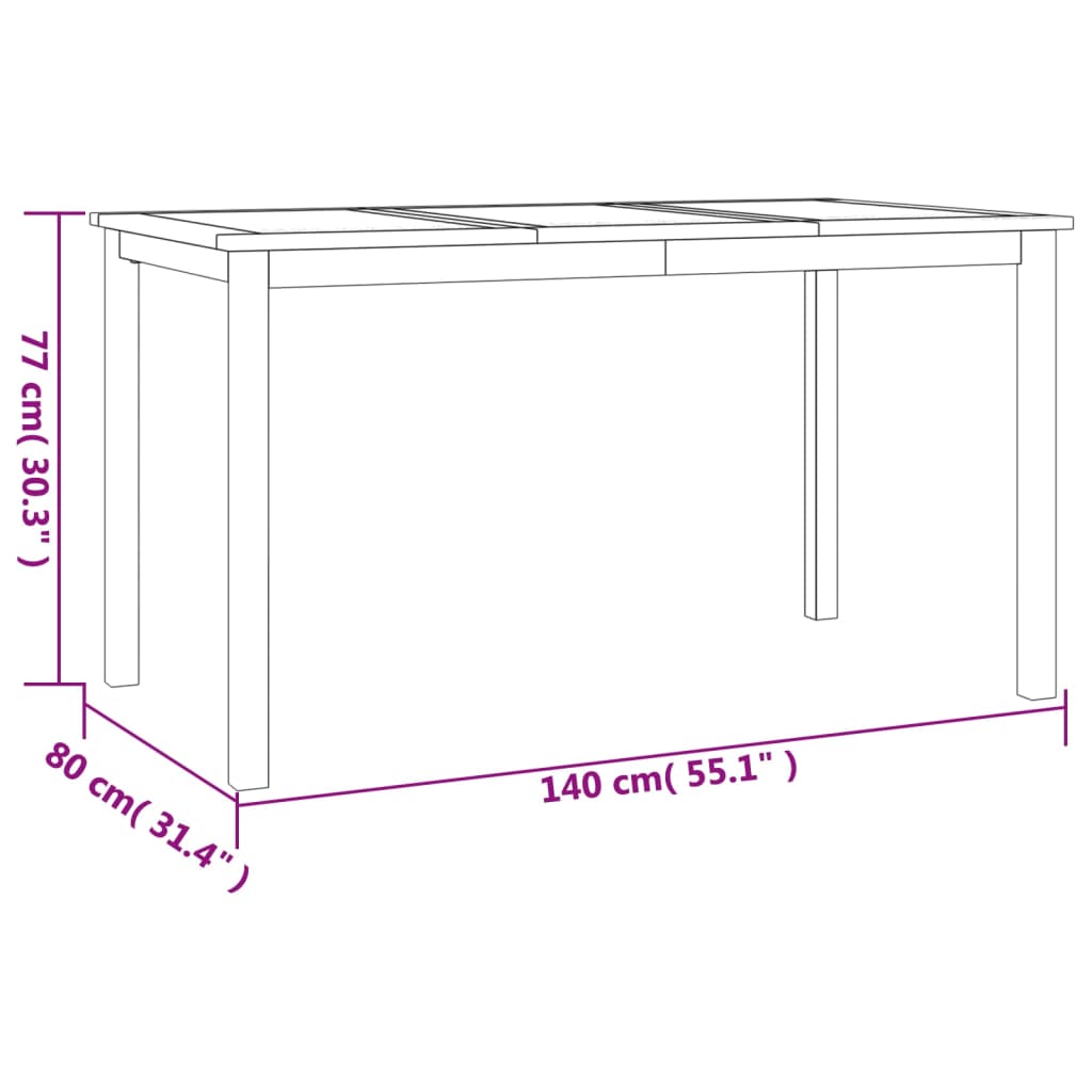 imagem de vidaXL 3 pcs conjunto de jantar para jardim madeira de teca maciça10