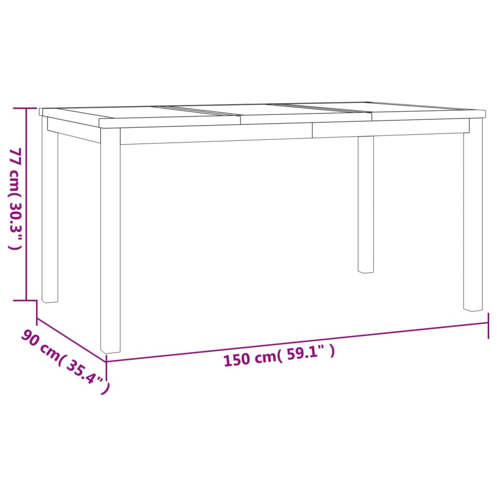 imagem de vidaXL 3 pcs conjunto de jantar para jardim madeira de teca maciça10