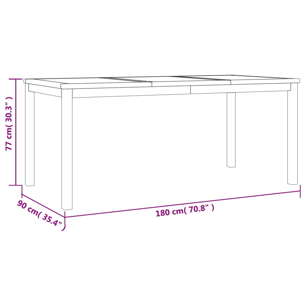 imagem de vidaXL 3 pcs conjunto de jantar para jardim madeira de teca maciça10