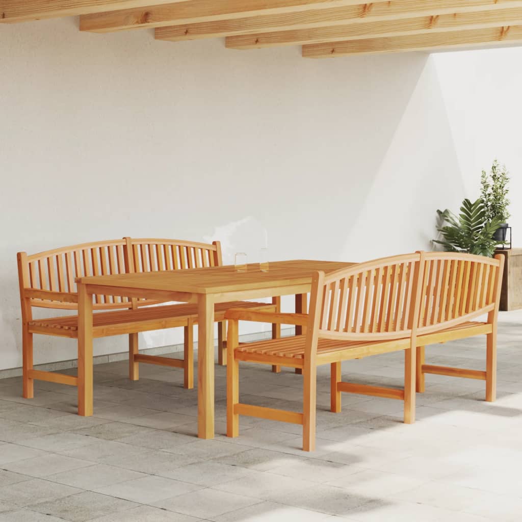 vidaXL 3-tlg. Garten-Essgruppe Massivholz Teak