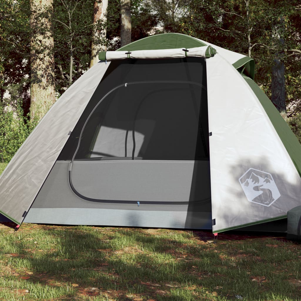 vidaXL Cort de camping 2 pers. verde, impermeabil, configurare rapidă