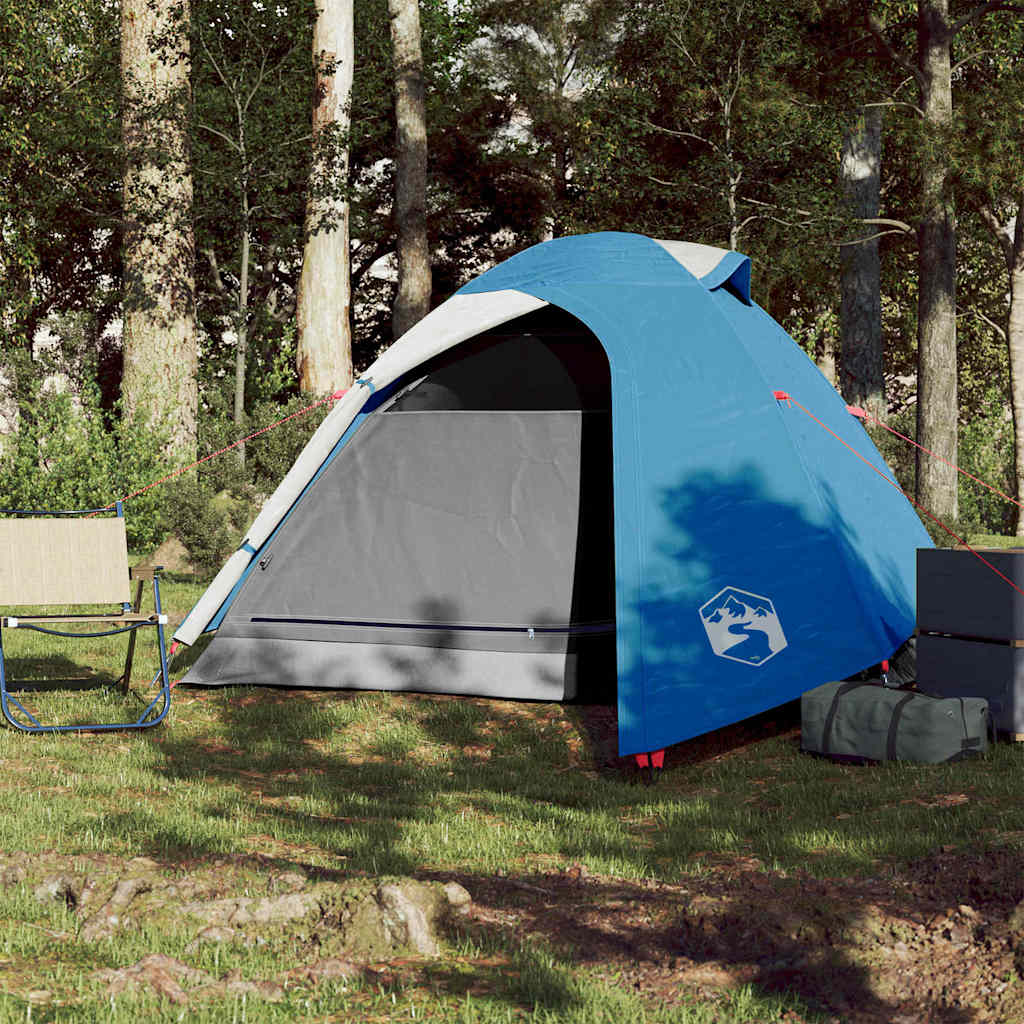 vidaXL Kempingový stan, kupola, 3 osoby, modrý, vodoodolný