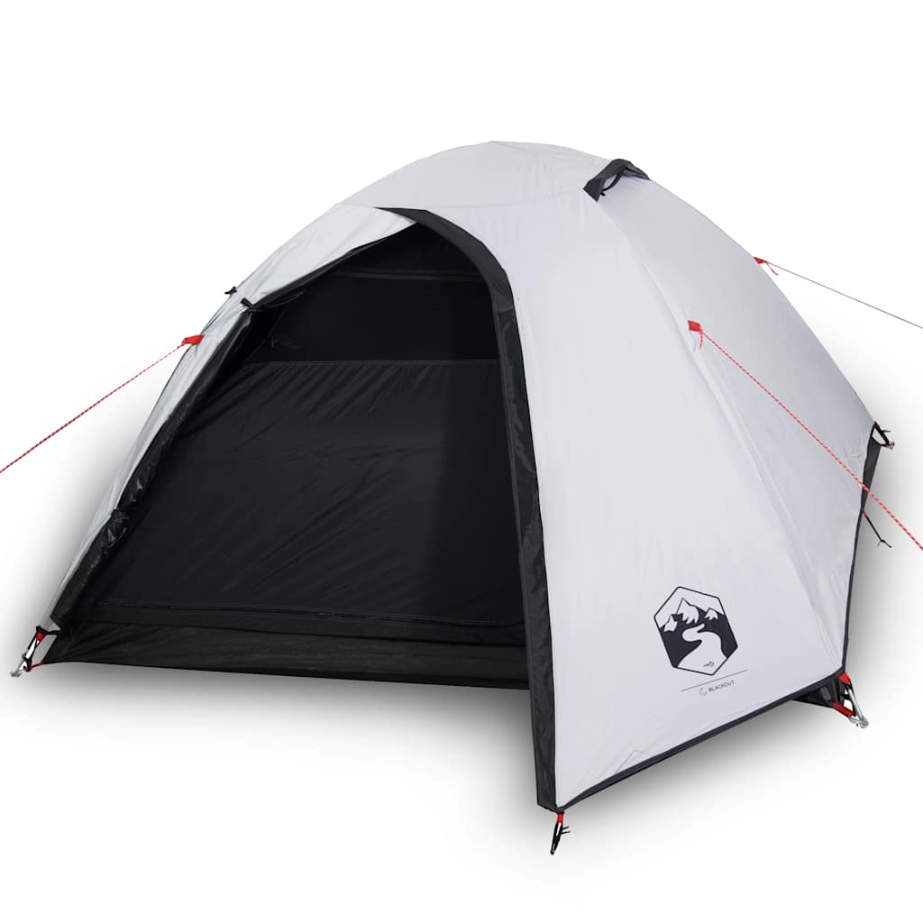 vidaXL Cort camping cupolă 4 persoane alb, țesătură opacă, impermeabil