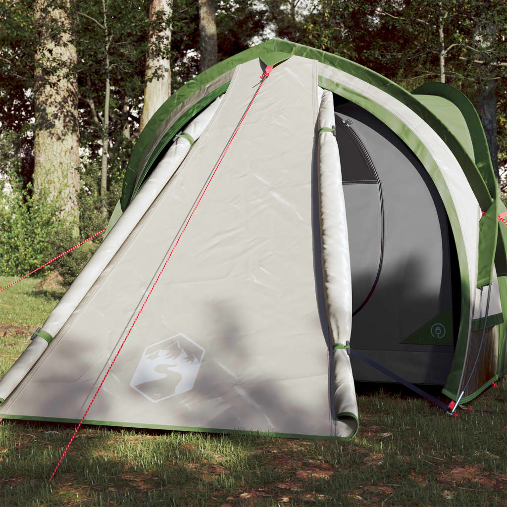 vidaXL Cort de camping 2 persoane, verde, 320x140x120 cm, tafta 185T