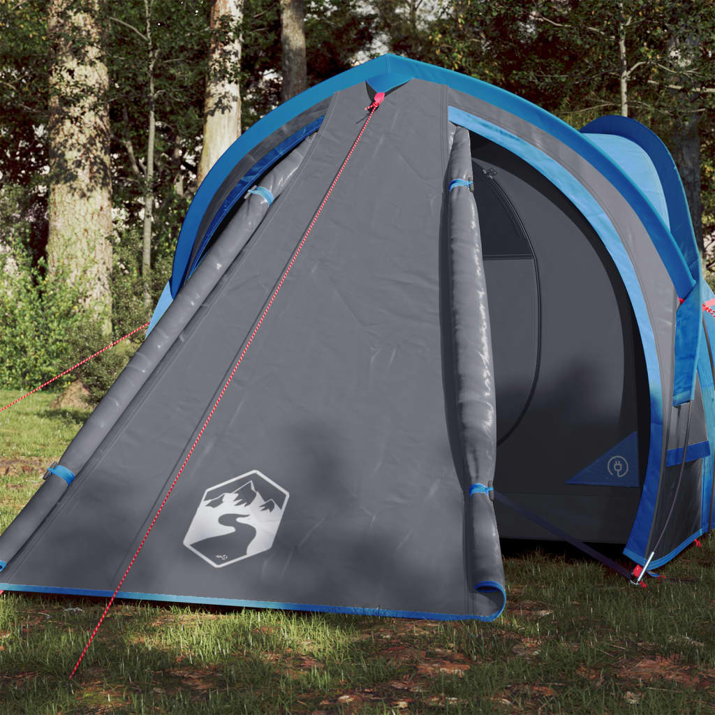 Campingzelt 2 Personen Blau 320x140x120 cm 185T Taft