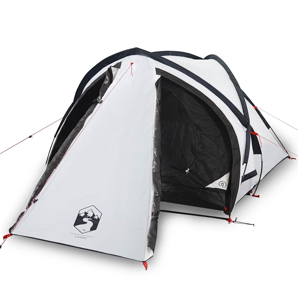 vidaXL Cort camping cupolă 2 persoane alb, țesătură opacă, impermeabil