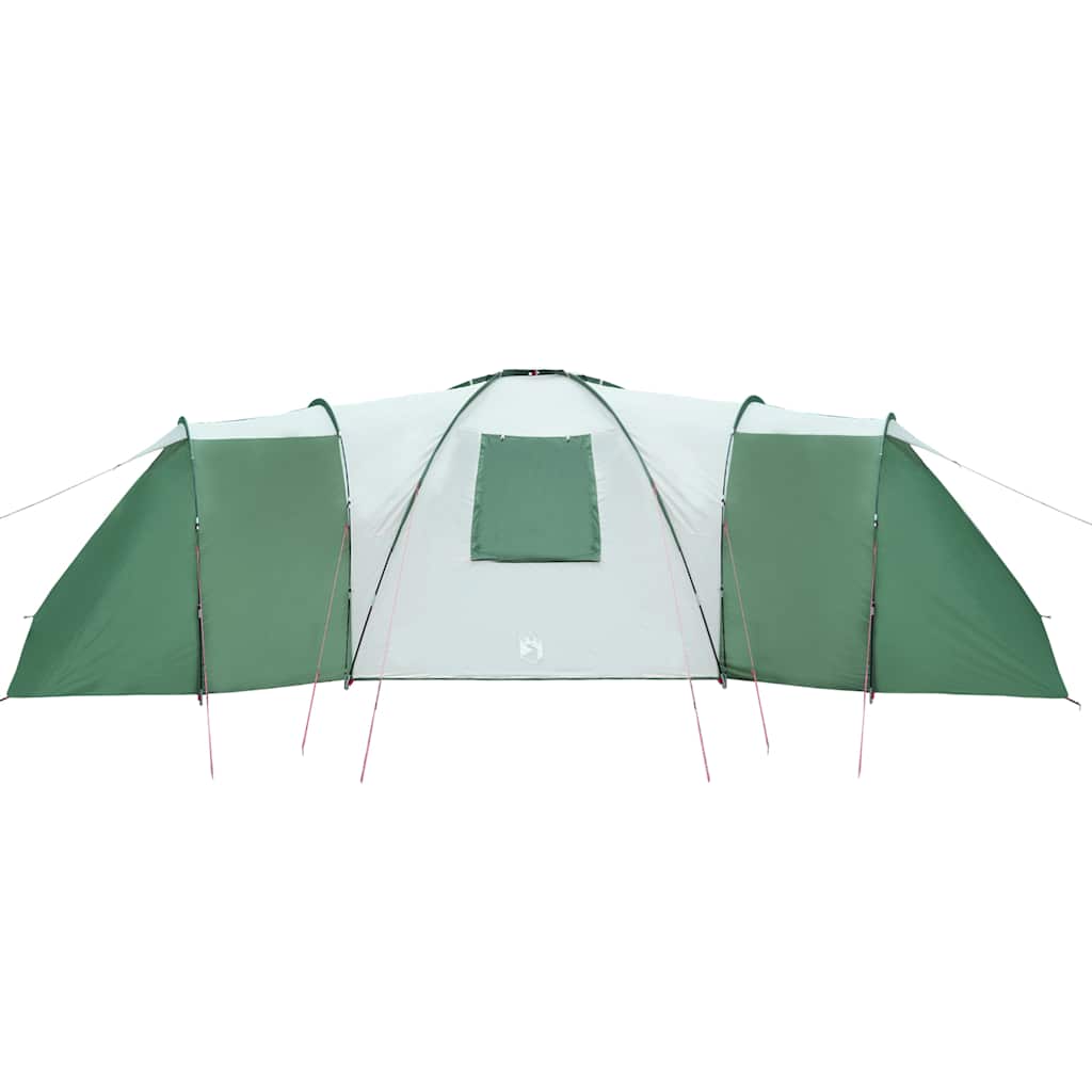 Tente de Camping 12 Personnes Auvent Abri Gris et Orange Imperméable boutiques vidaXL
