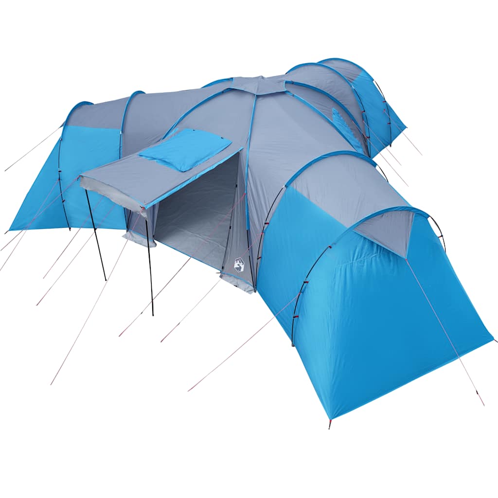 Tente de Camping 12 Personnes Auvent Abri Gris et Orange Imperméable collection vidaXL