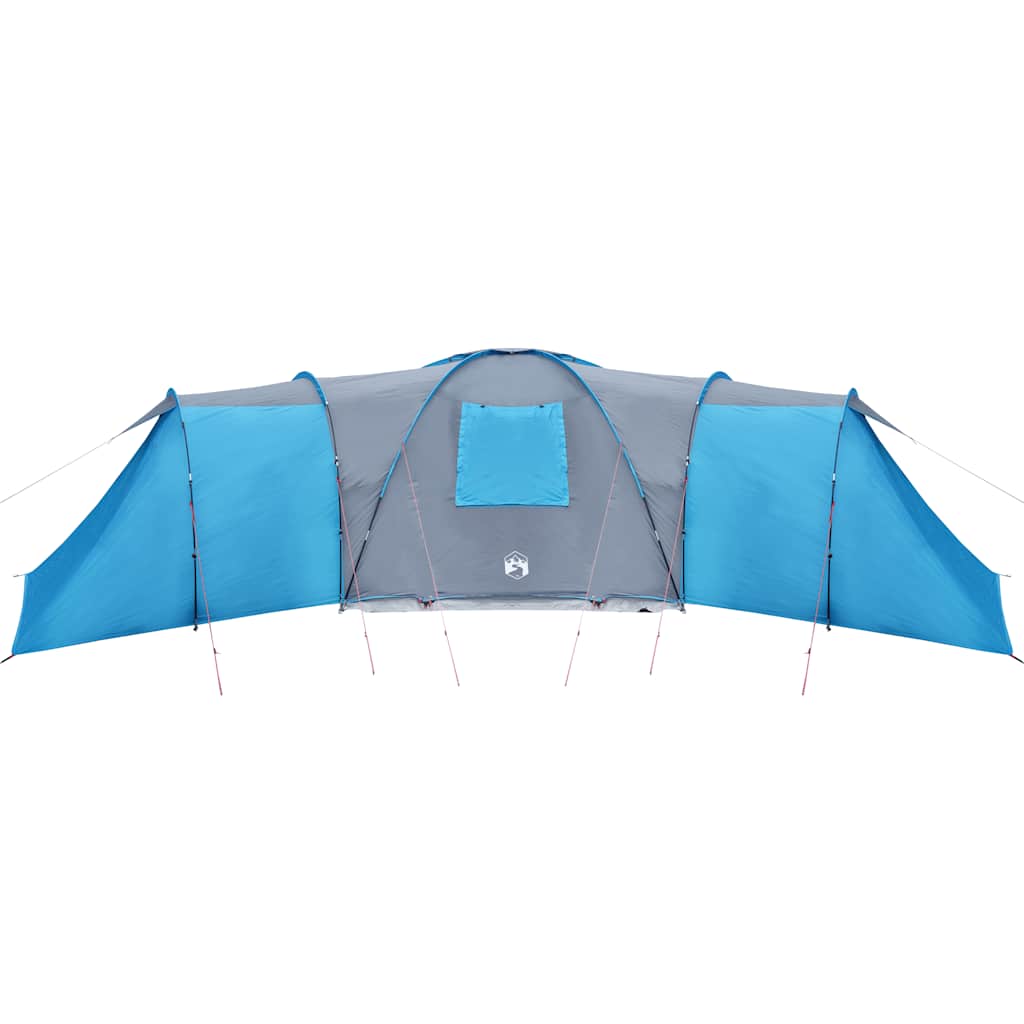 Tente de Camping 12 Personnes Auvent Abri Gris et Orange vente en gros Imperméable vidaXL