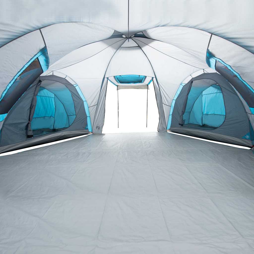 Tente de Camping 12 Personnes Auvent Abri Gris et Orange Imperméable collection vidaXL