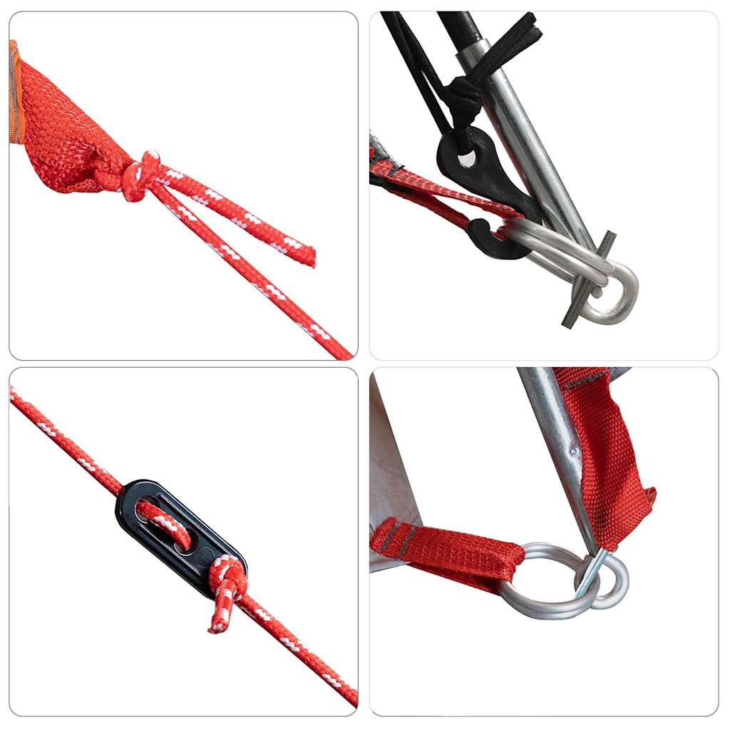 Tente de Camping 12 Personnes Auvent Abri Gris et Orange Imperméable boutiques vidaXL