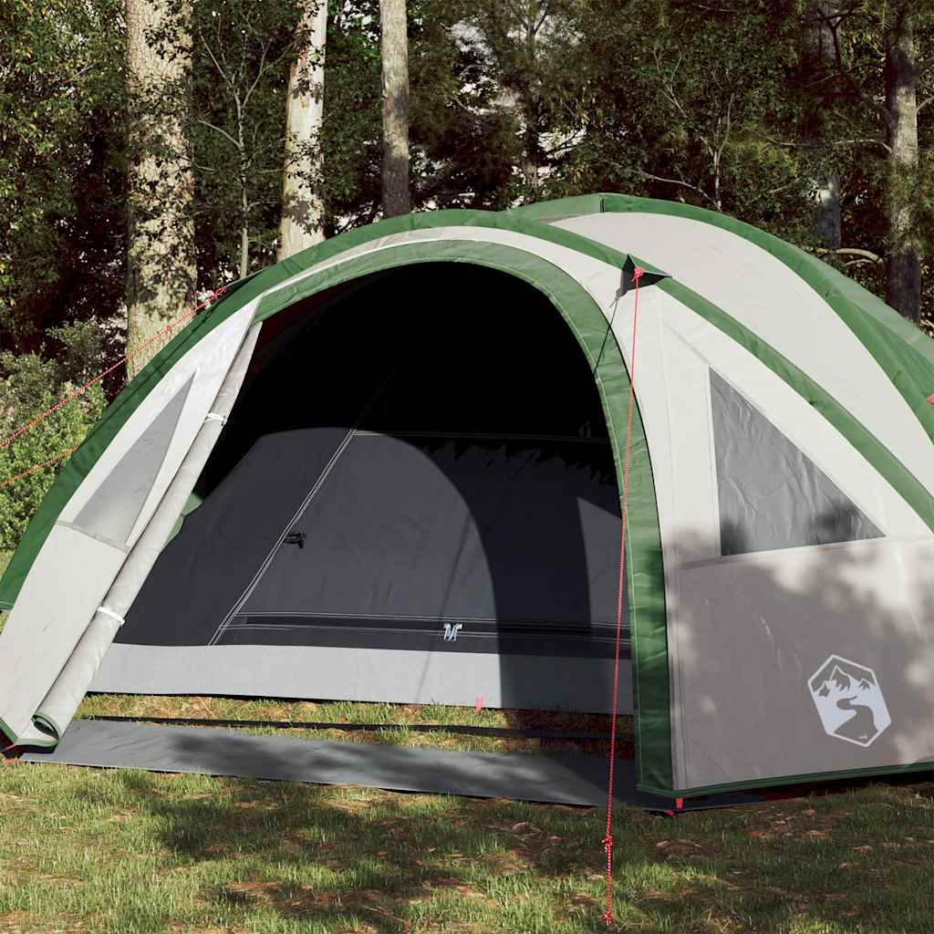 vidaXL Cort de camping cupolă pentru 4 persoane, verde, impermeabil