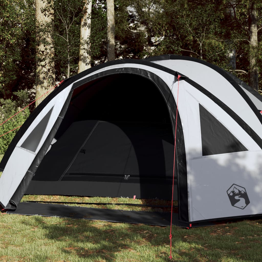 vidaXL Cort camping 4 pers., alb opac, impermeabil, configurare rapidă