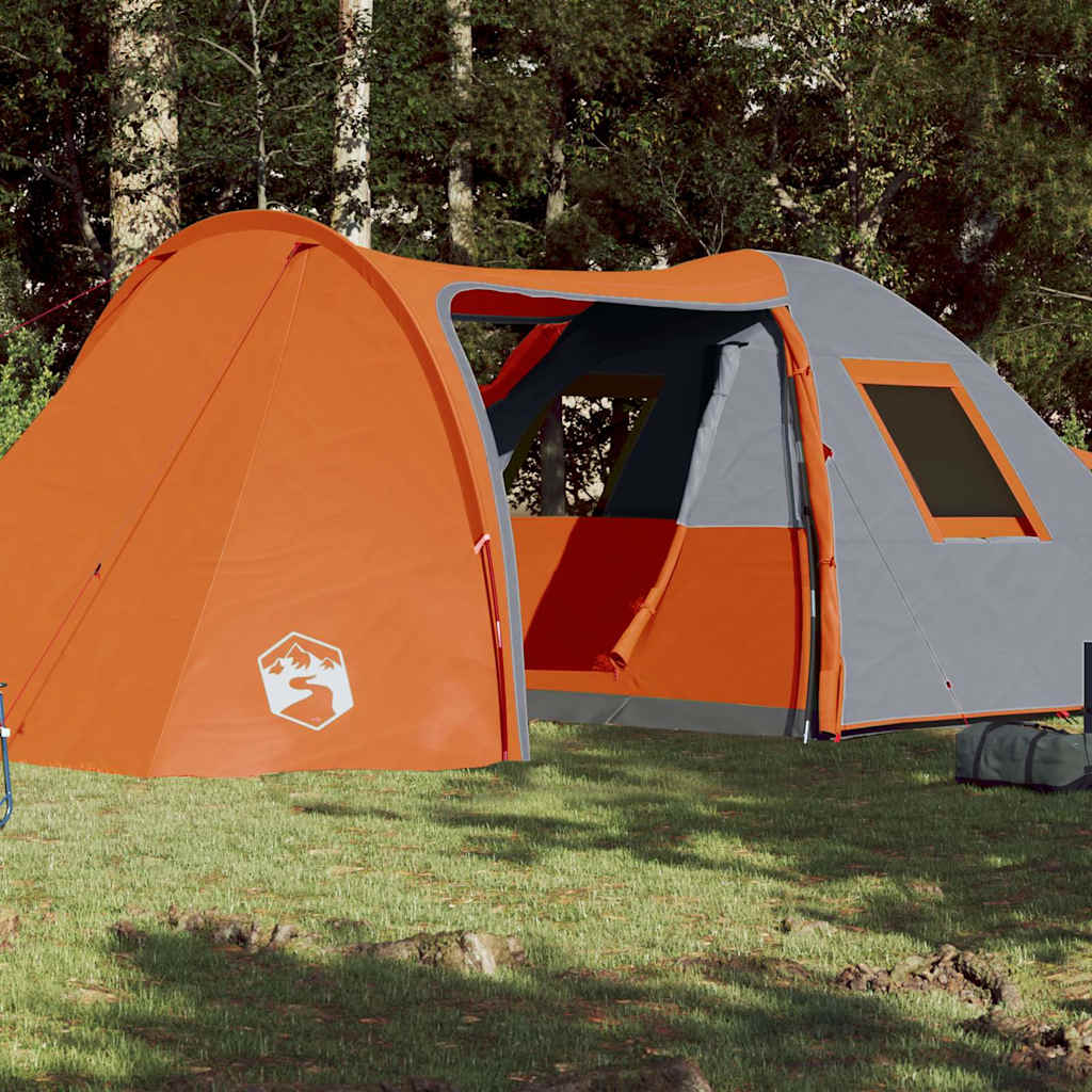 Photos - Tent VidaXL Family  Dome 6-Person Orange Waterproof 