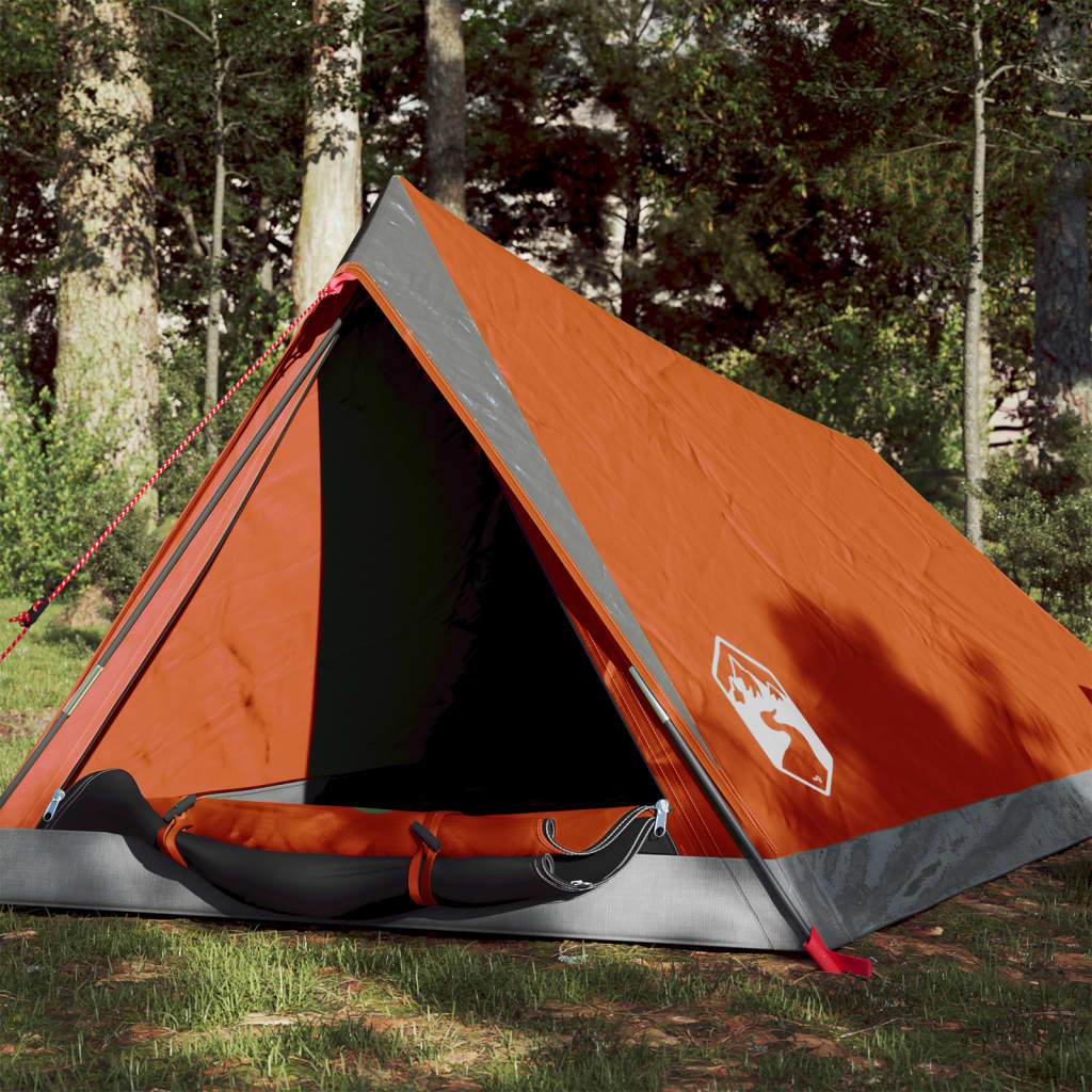 VidaXL Tent 2-persoons waterdicht grijs en oranje
