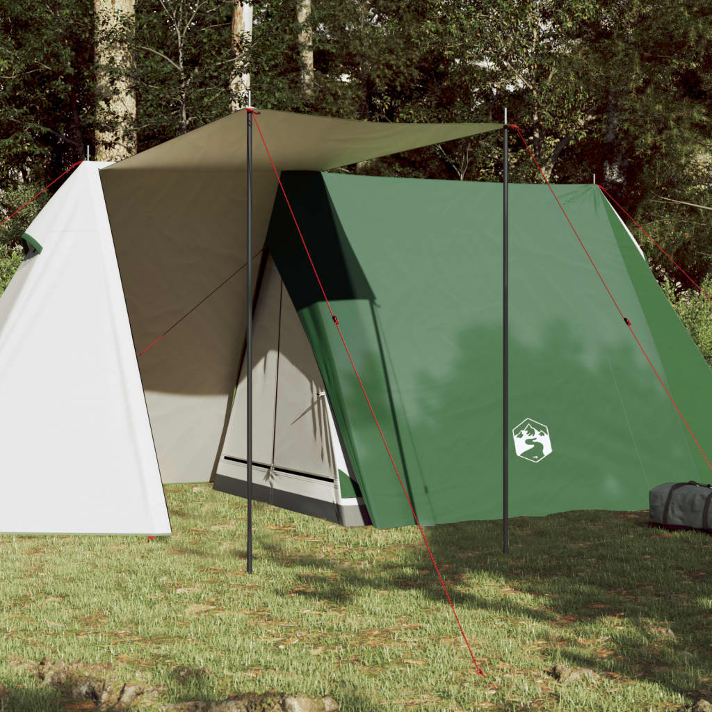 vidaXL Cort de camping 3 pers. verde, impermeabil, configurare rapidă