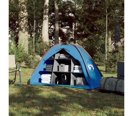 vidaXL Camping-Organizer-Zelt 9 Fächer Blau Wasserdicht