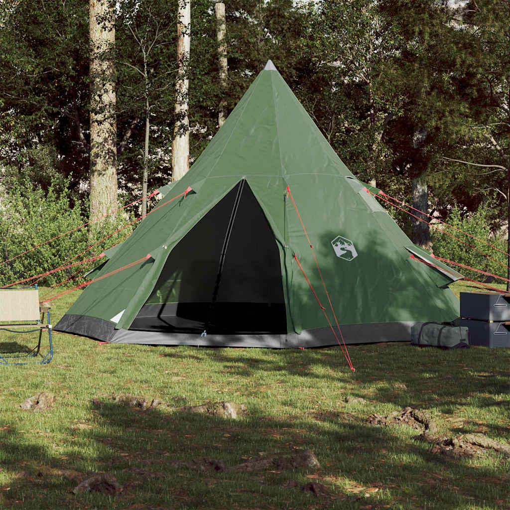 Thumbnail - vidaXL Tipi-Campingzelt 4 Personen Grün Wasserdicht