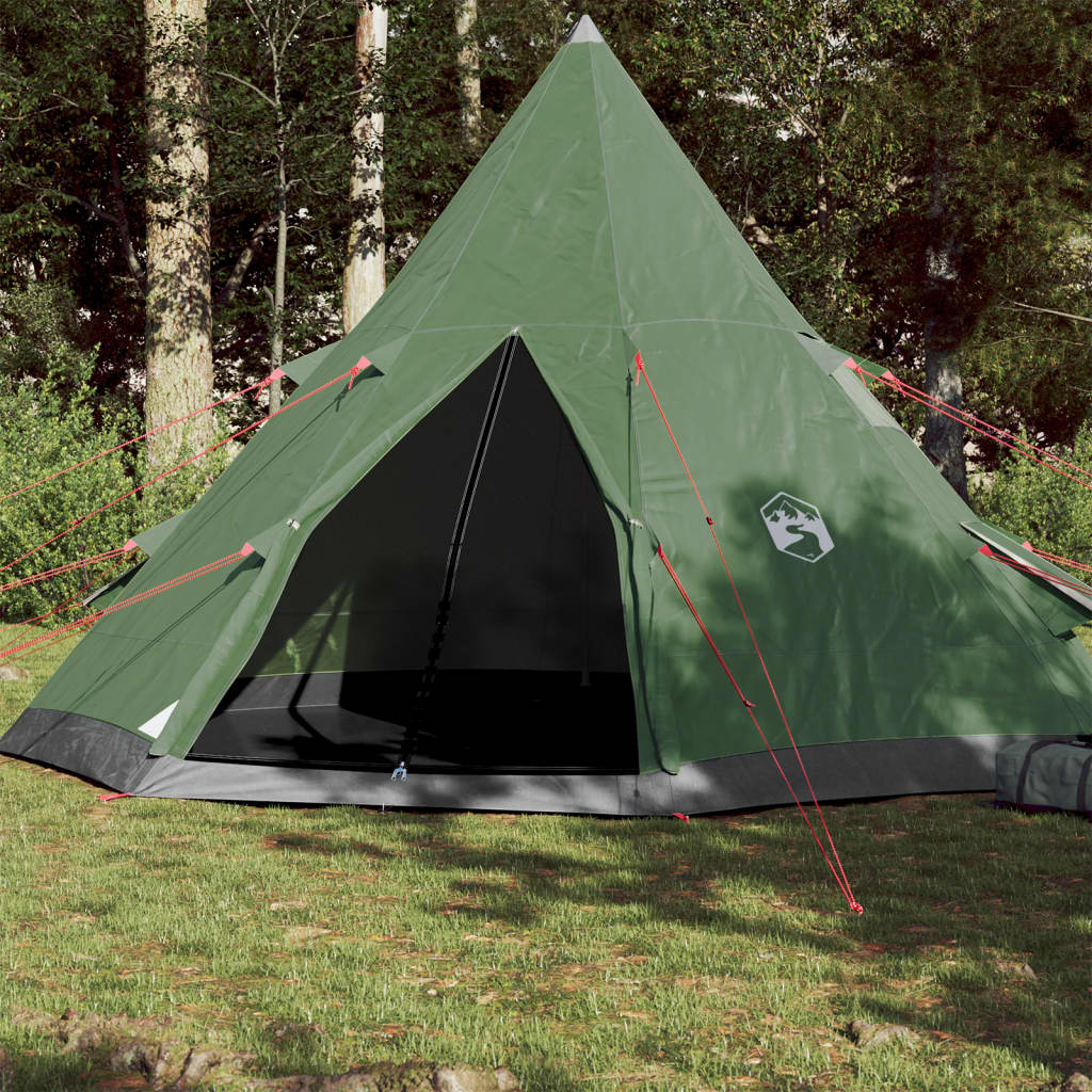 vidaXL Cort de camping 4 pers. verde, impermeabil, configurare rapidă