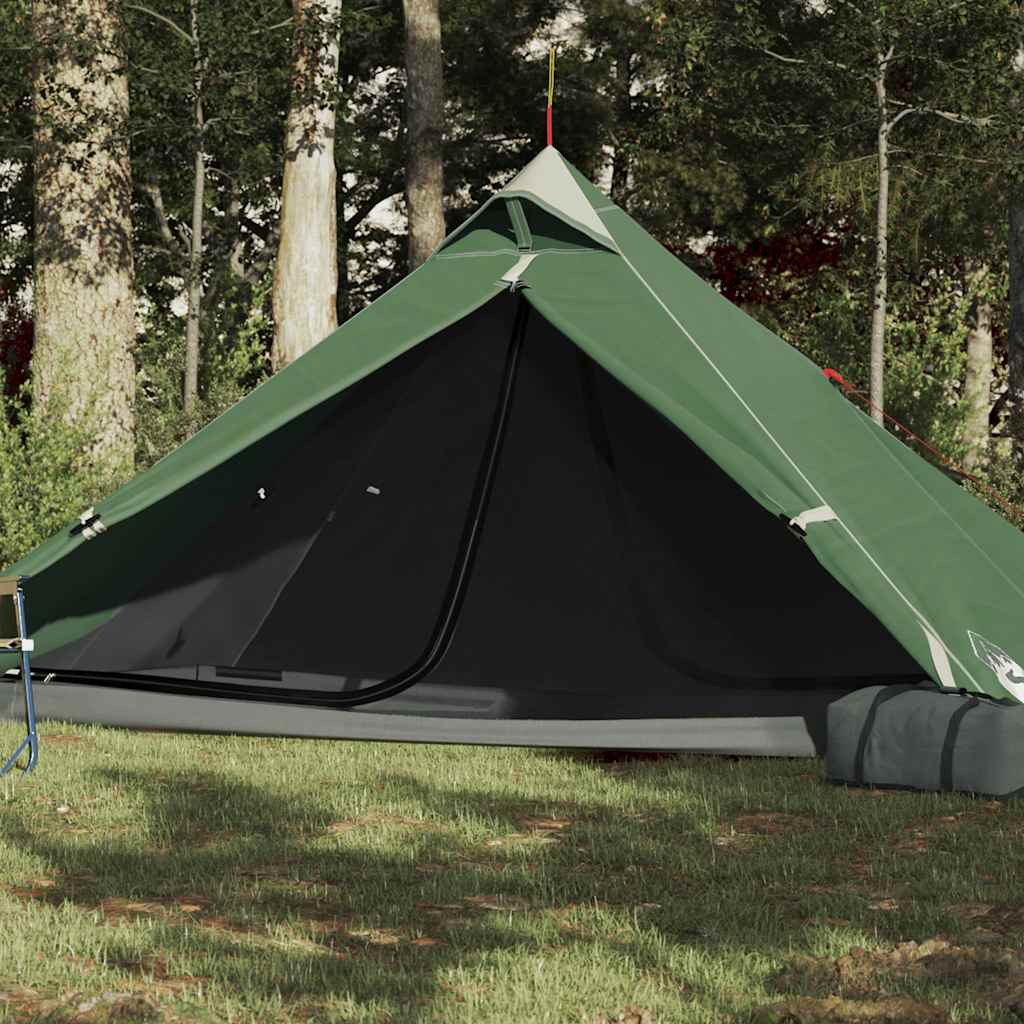 vidaXL Tipi-Campingzelt 1 Person Grün Wasserdicht