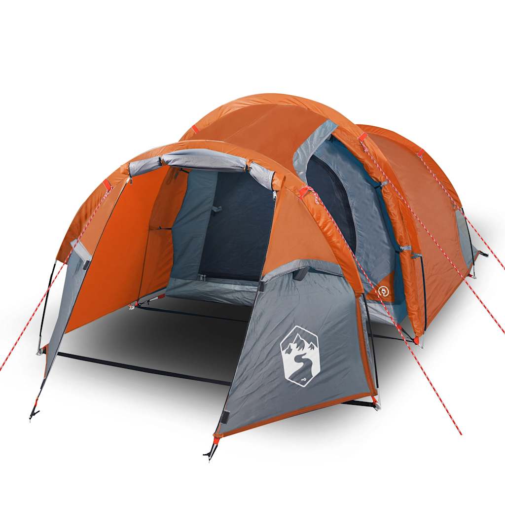 vidaXL Cort de camping tunel 2 persoane, portocaliu, impermeabil