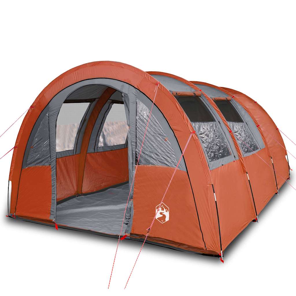 vidaXL Cort de camping tunel 4 persoane, portocaliu, impermeabil