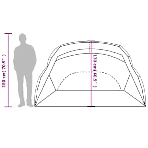 Plážový stan azurově modrý 274x178x170/148 cm 185T polyester - obrázek 13