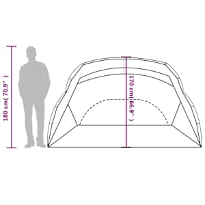 Plážový stan šedý 274 x 178 x 170/148 cm 185T polyester - obrázek 13