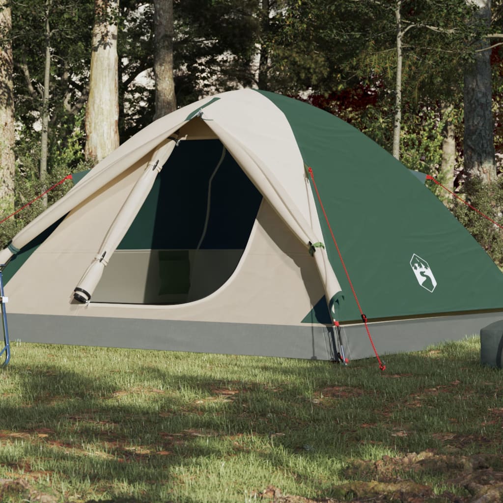 vidaXL Cort de camping 6 pers. verde, impermeabil, configurare rapidă