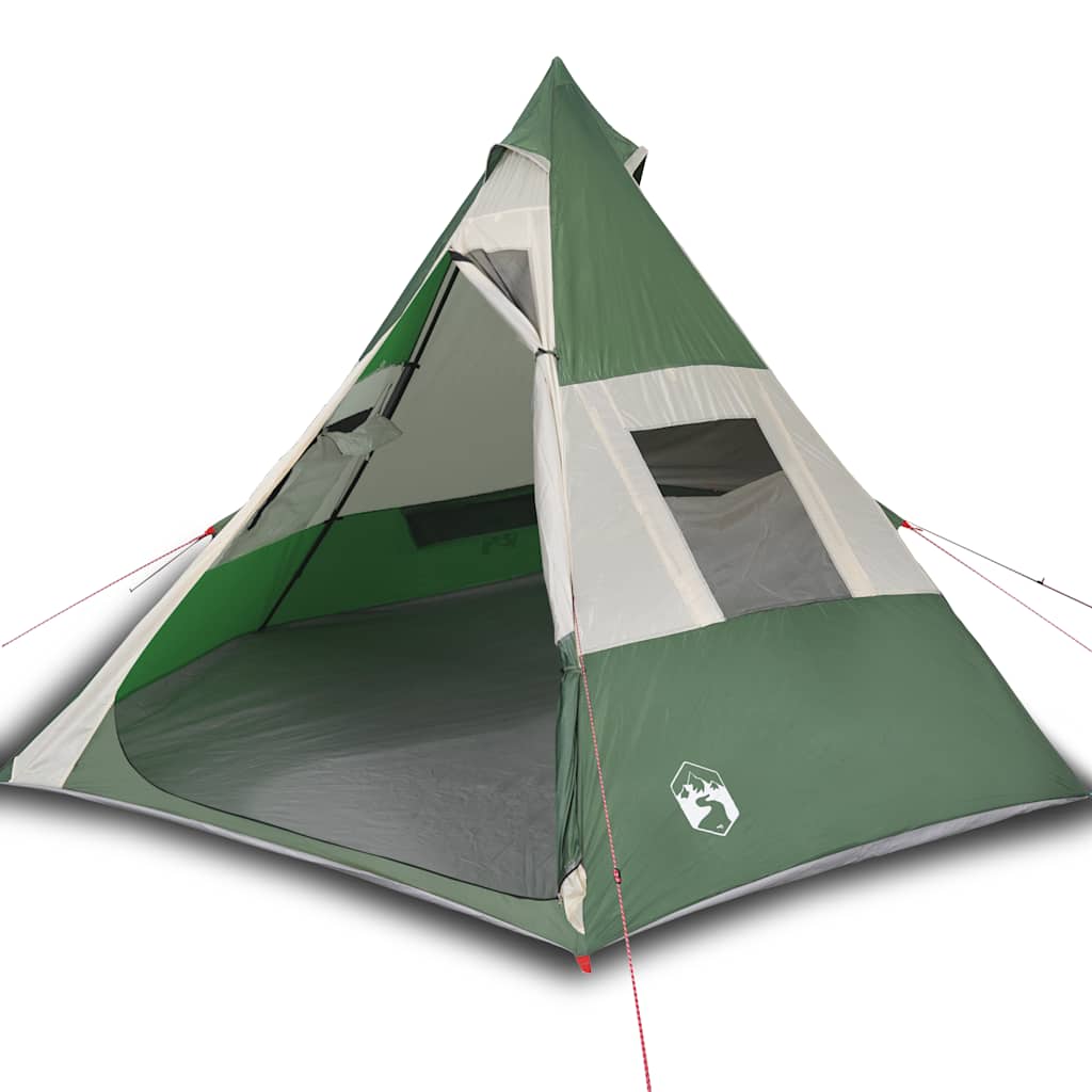 Thumbnail - vidaXL Tipi-Campingzelt 7 Personen Grün Wasserdicht