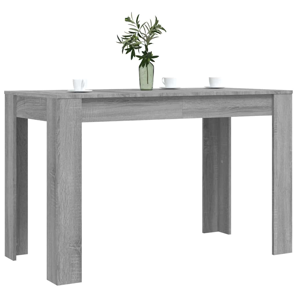 vidaXL Eettafel 120x60x76 cm bewerkt hout grijs sonoma eikenkleurig afbeelding