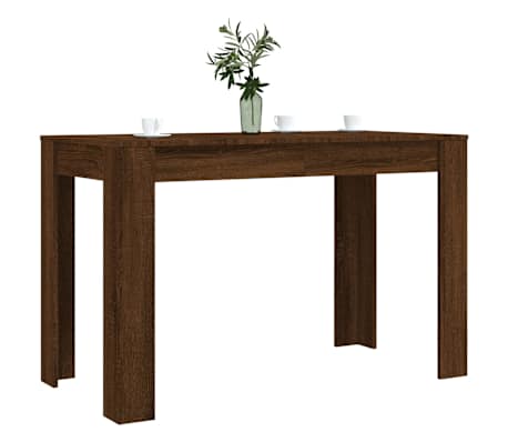 vidaXL Table &agrave; d&icirc;ner Ch&ecirc;ne marron 120x60x76 cm bois d'ing&eacute;nierie