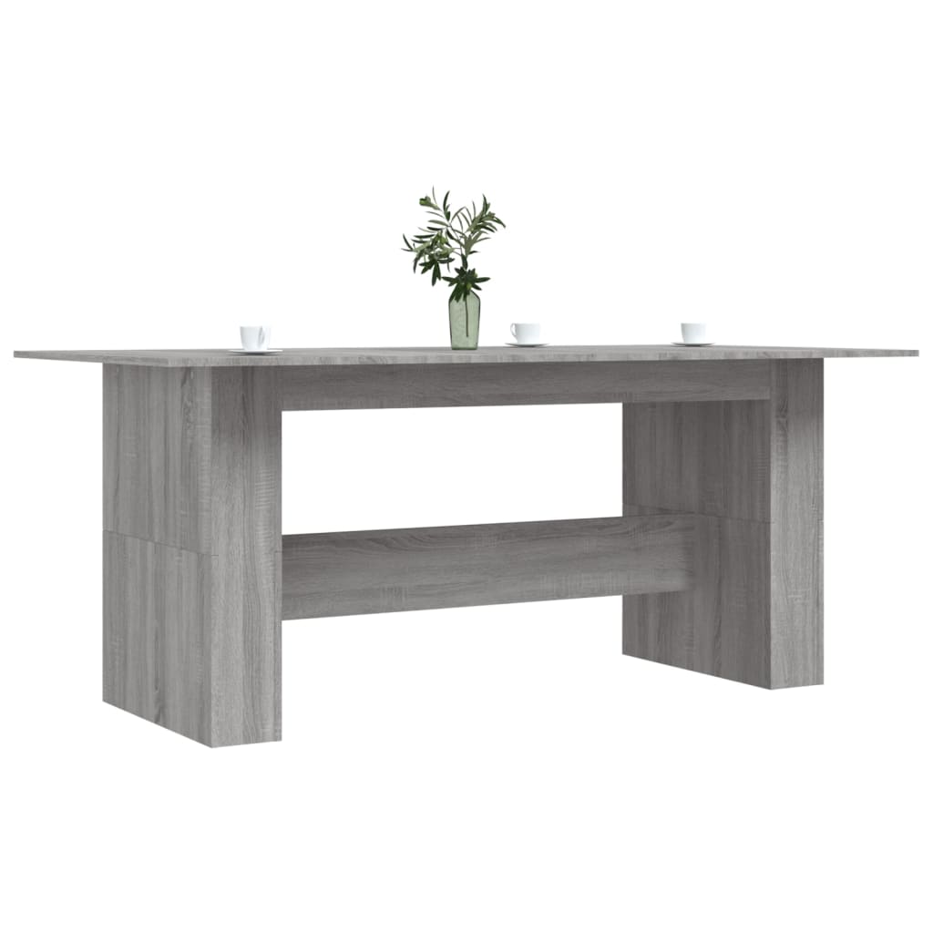 vidaXL szürke sonoma színű szerelt fa étkezőasztal 180 x 90 x 76 cm