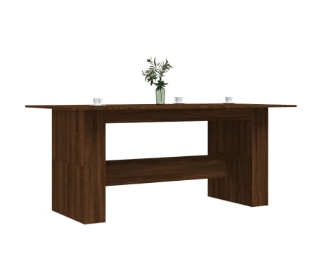 vidaXL Ruokap&ouml;yt&auml; ruskea tammi 180x90x76 cm tekninen puu