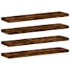 vidaXL seinariiulid 4 tk, suitsutatud tamm, 40x10x1,5 cm, tehispuit