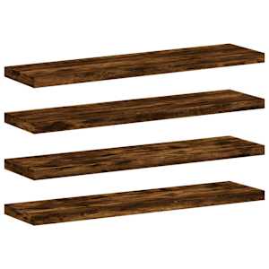 vidaXL seinariiulid 4 tk, suitsutatud tamm, 40x10x1,5 cm, tehispuit
