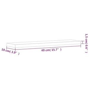 Nástěnné police 4 ks kouřový dub 40x10x1,5 cm kompozitní dřevo - obrázek 9